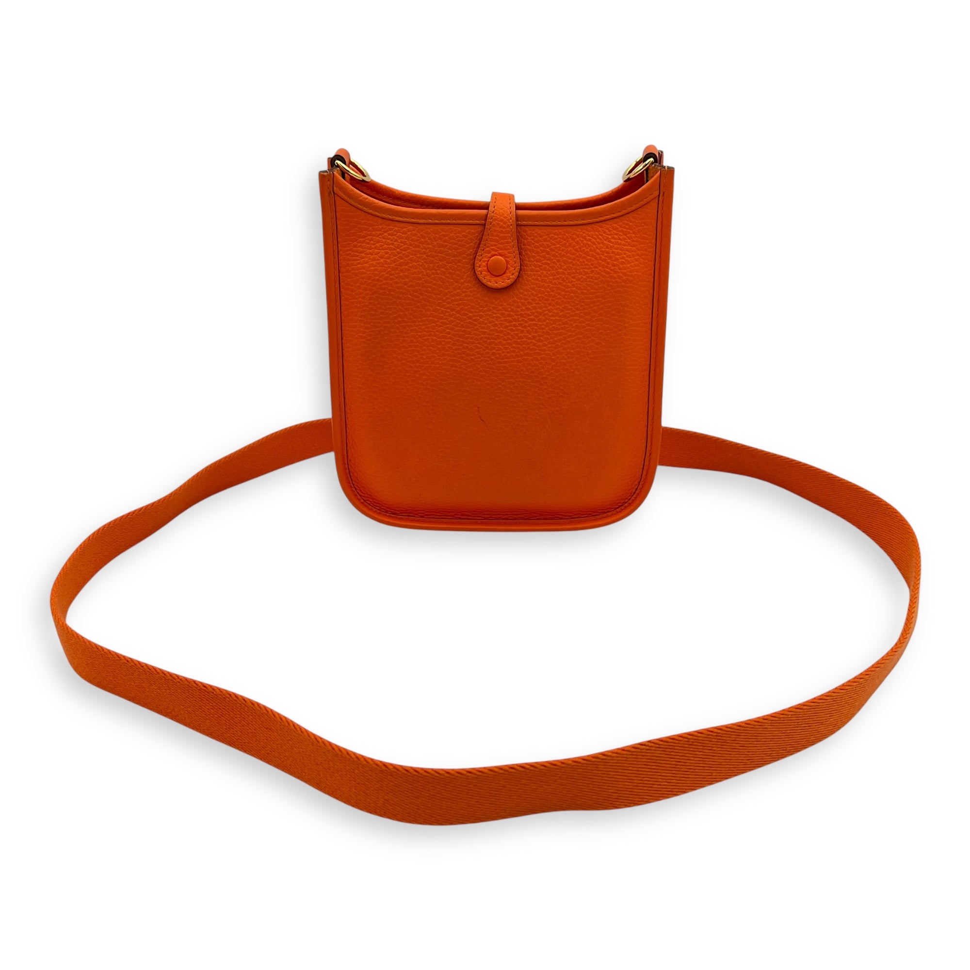 Evelyne Orange in Clemence, Gold hardware - Image 15