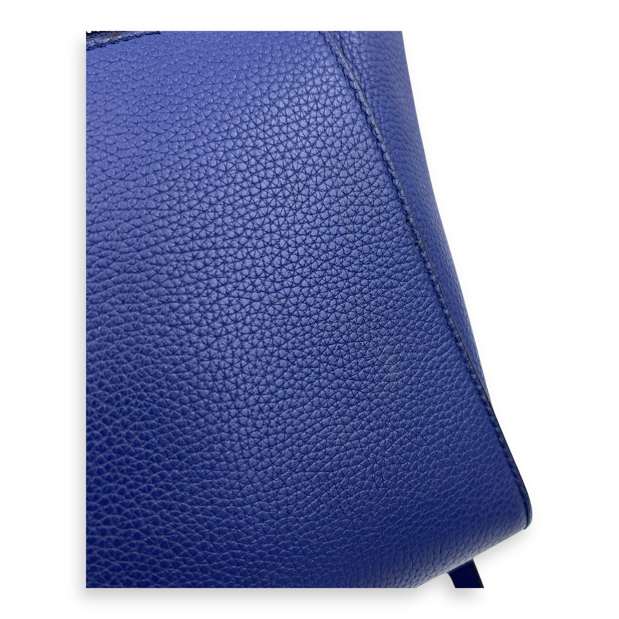 Belt Bag Mini Blue Top Handle Bag in Calfskin, Gold hardware - Image 21