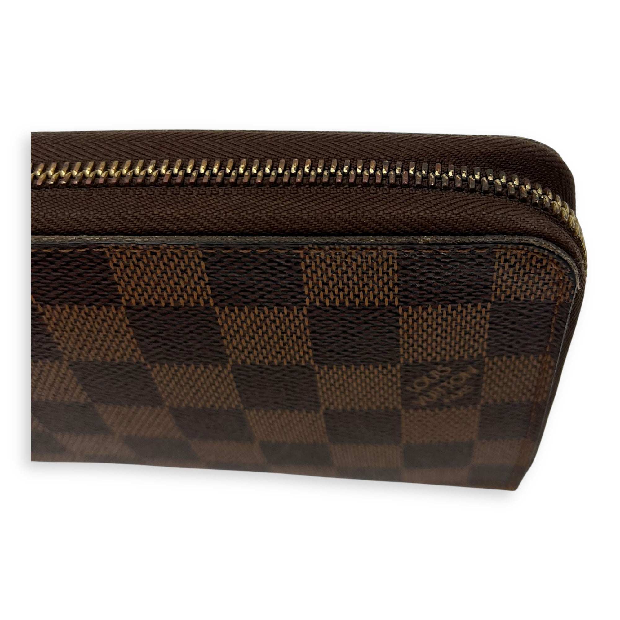 Zippy Organiser Damier Ebene Wallet in Coated Canvas, Gold hardware - Image 19