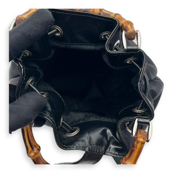Bamboo Top Handle Bag Black in Calfskin, Gold hardware - Image 7