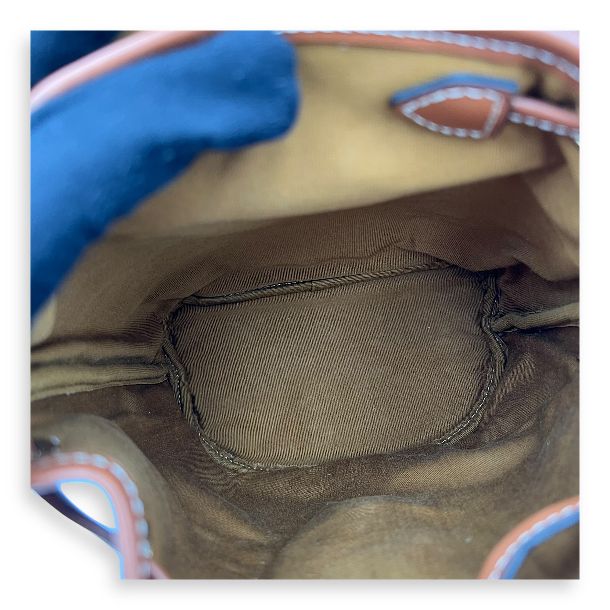 Folco Backpack Brown in Coated Canvas, Gold hardware - Image 7