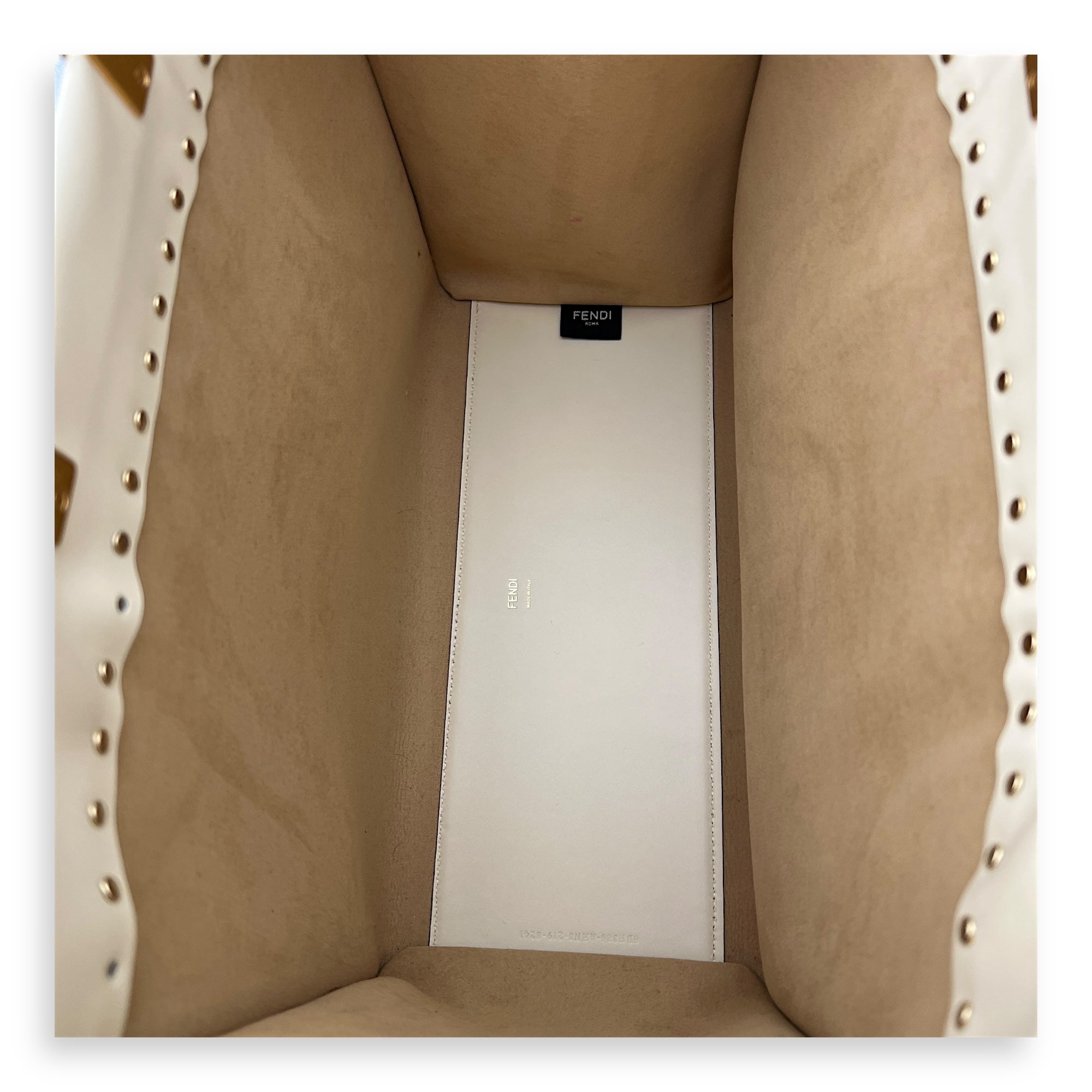 Sunshine Top Handle Bag Beige in Calfskin, Gold hardware - Image 7