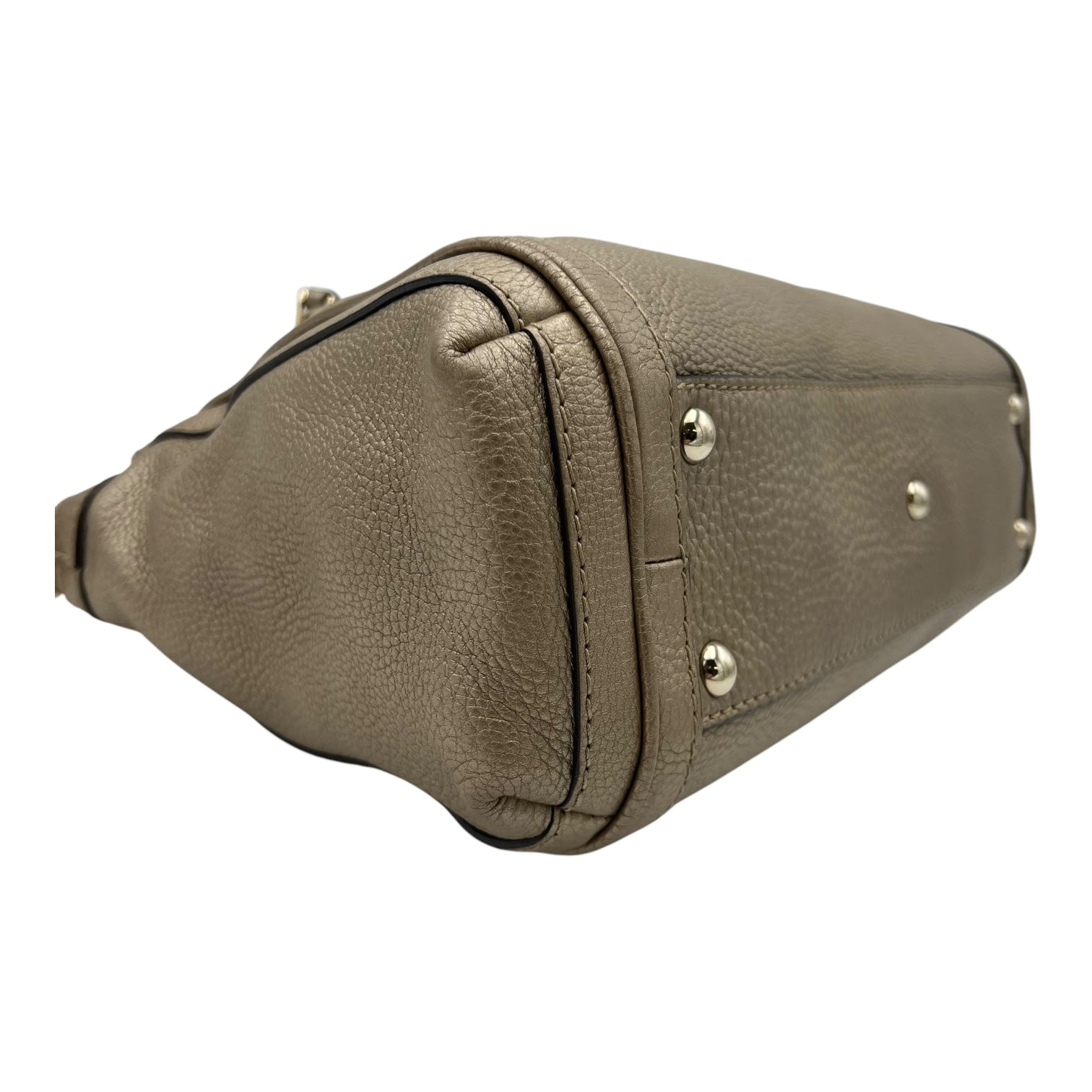 Twist Shoulder Bag Gold in Calfskin, Gold hardware - Image 11