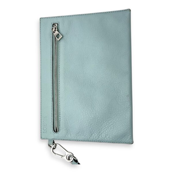 Hammock Medium Blue Top Handle Bag in Calfskin, Silver hardware - Image 20