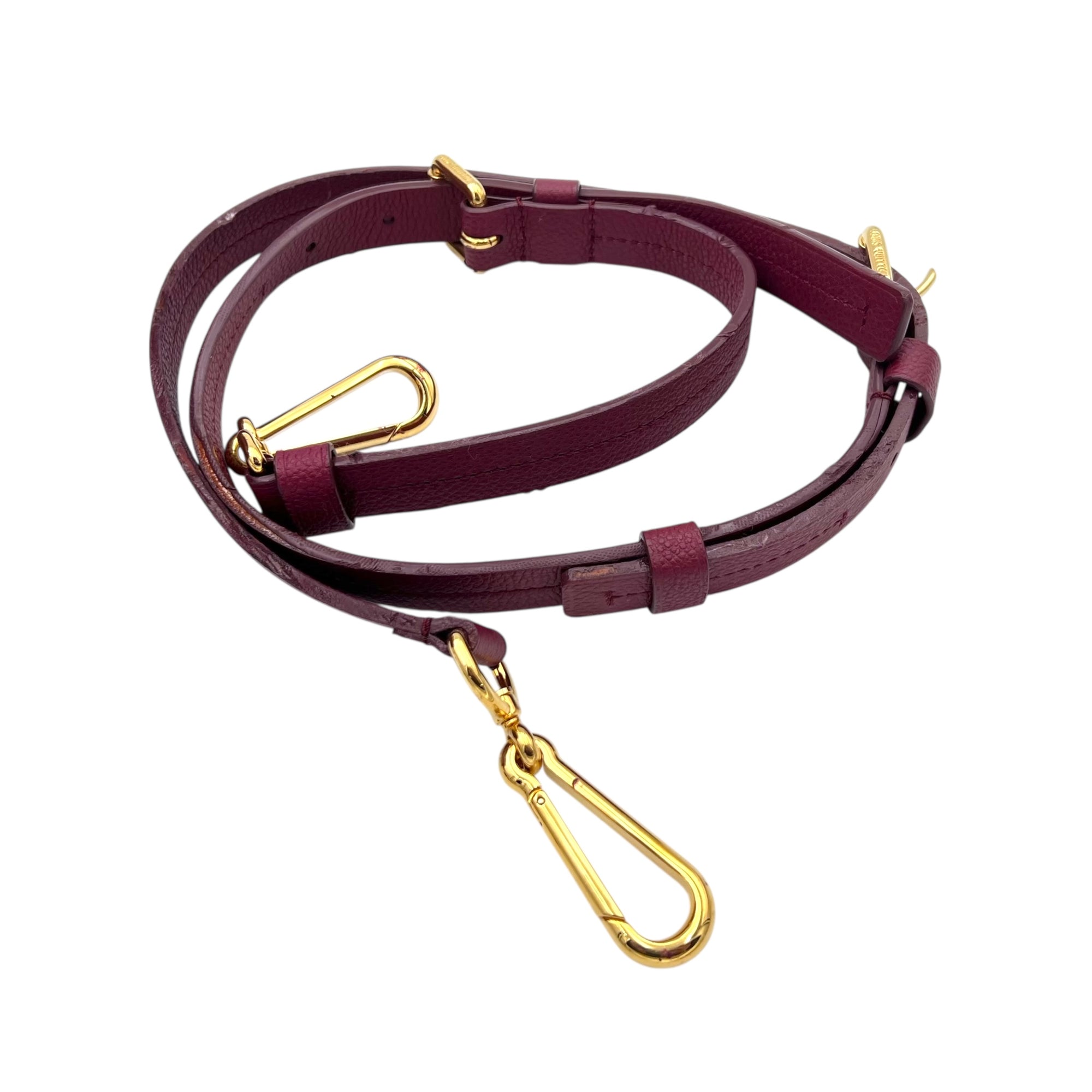 Speedy Bandouliere Top Handle Bag Red in Monogram Empreinte Leather, Gold hardware - Image 20