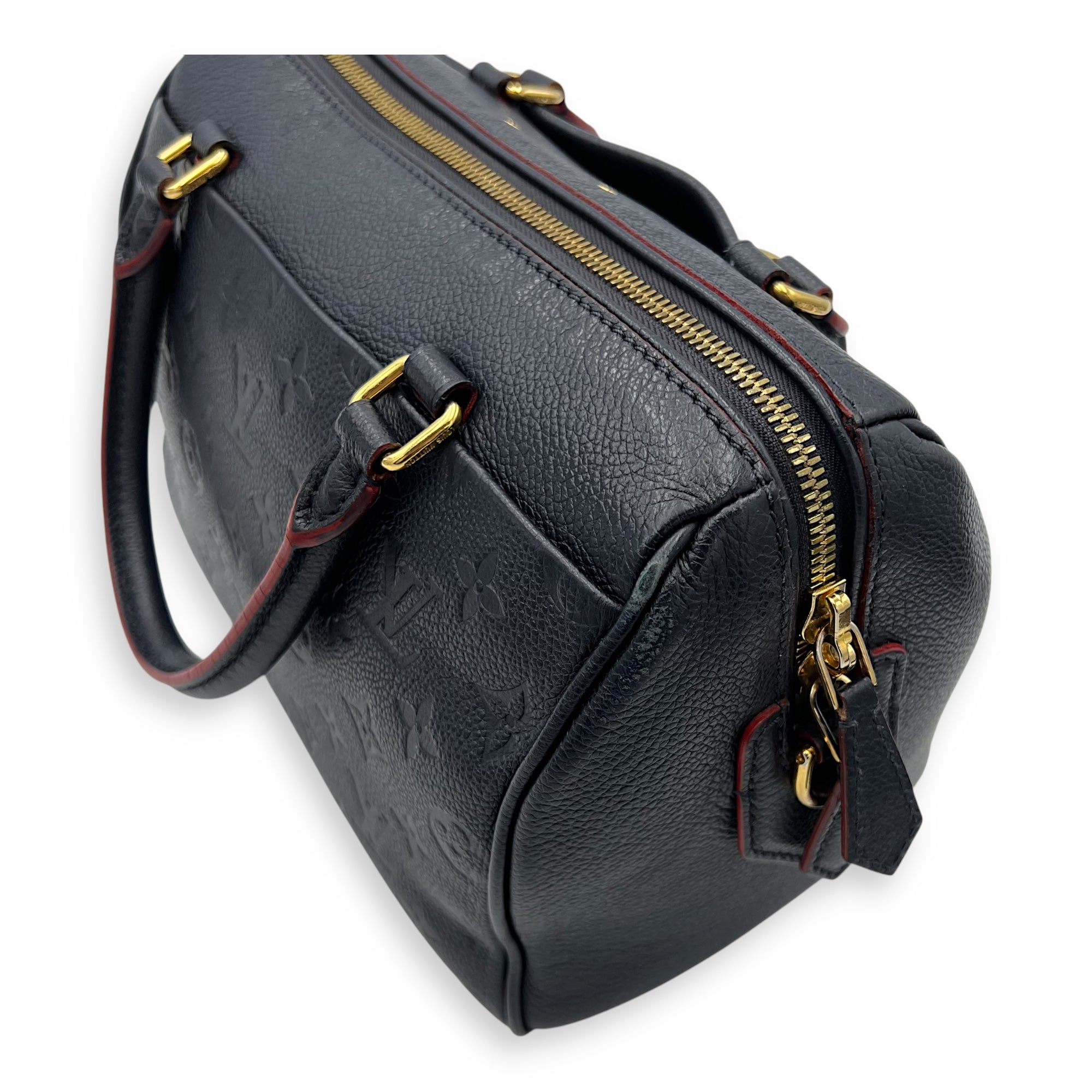 Speedy Top Handle Bag Blue in Empreinte Leather, Gold hardware - Image 21