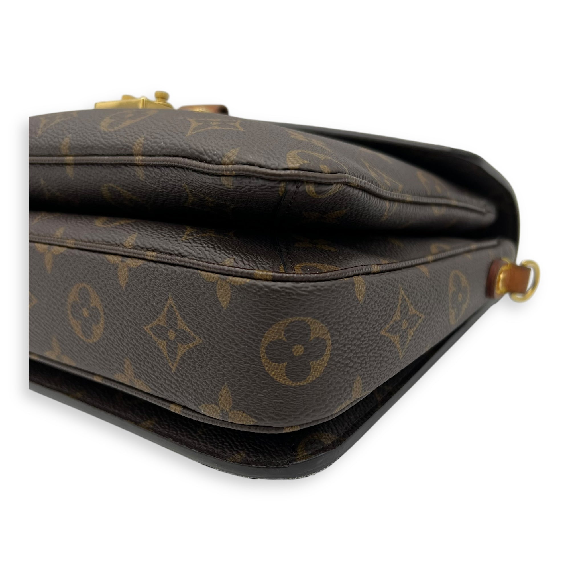 Metis Brown Crossbody Bag in Monogram Coated Canvas, Gold hardware - Image 13