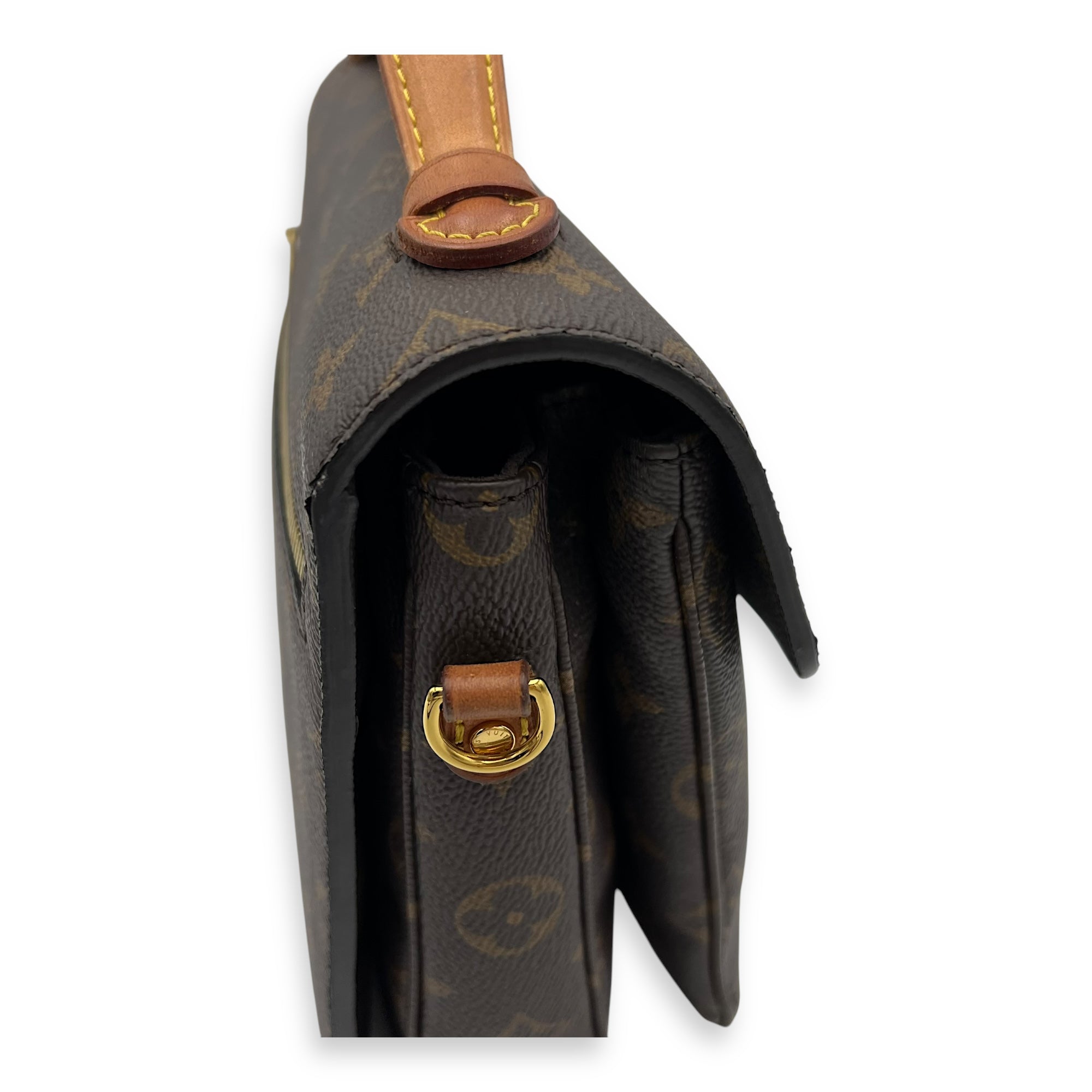 Metis Brown Crossbody Bag in Monogram Coated Canvas, Gold hardware - Image 11