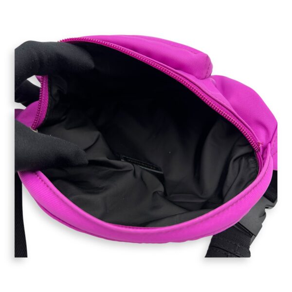 Logo Belt Bag Pink in Canvas, Silver hardware - Image 7