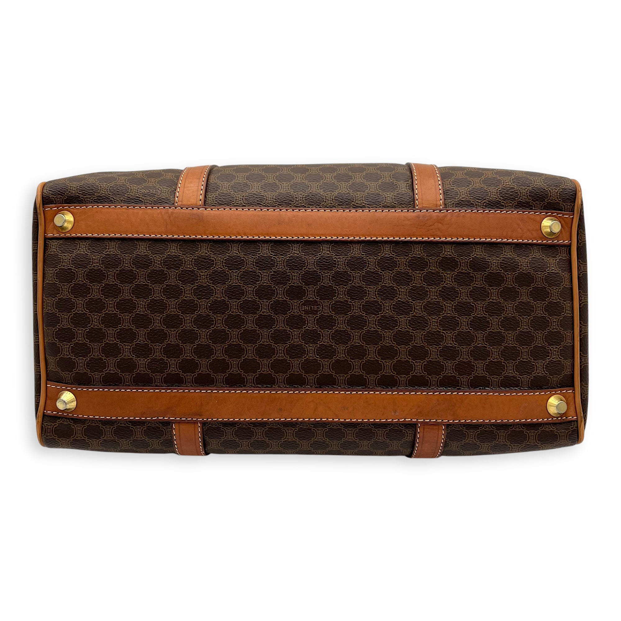 Macadam Top Handle Bag Brown in Coated Canvas, Gold hardware - Image 6