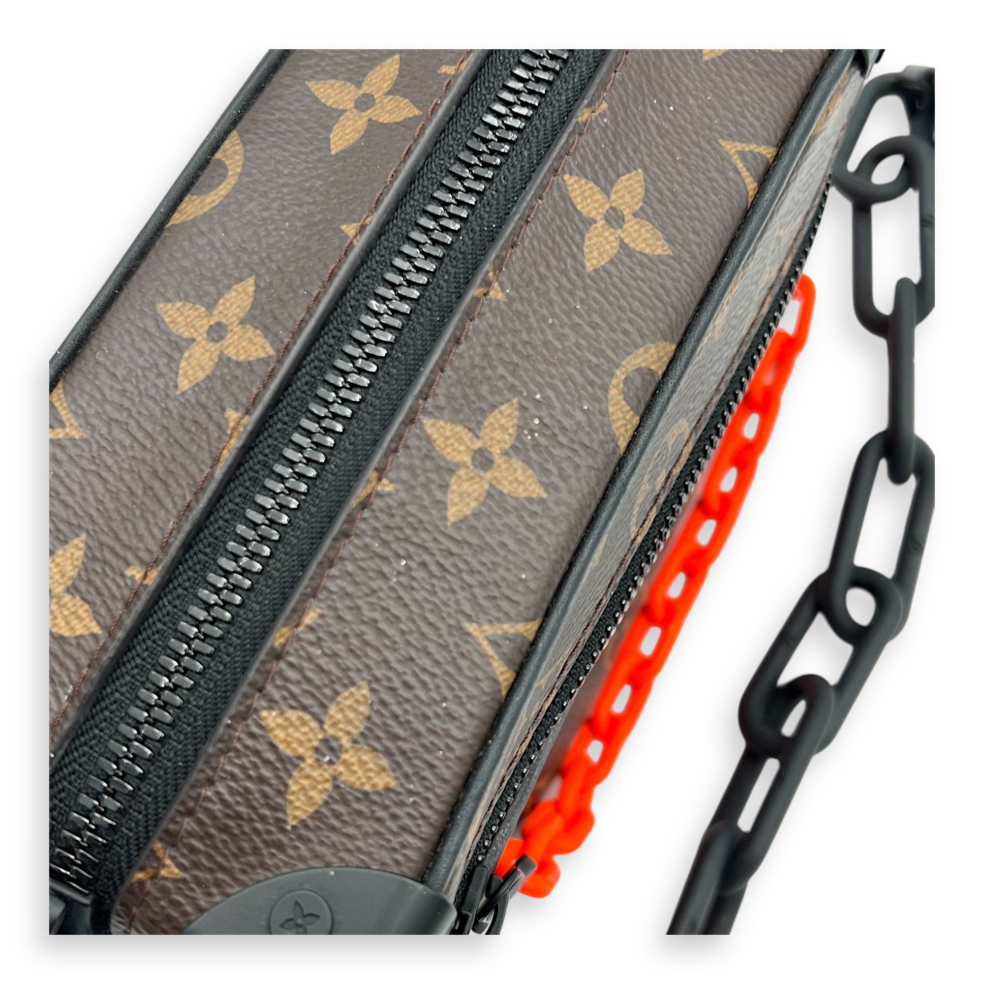 Soft Trunk Crossbody Bag Brown in Monogram Coated Canvas, Lacquered Metal hardware - Image 11