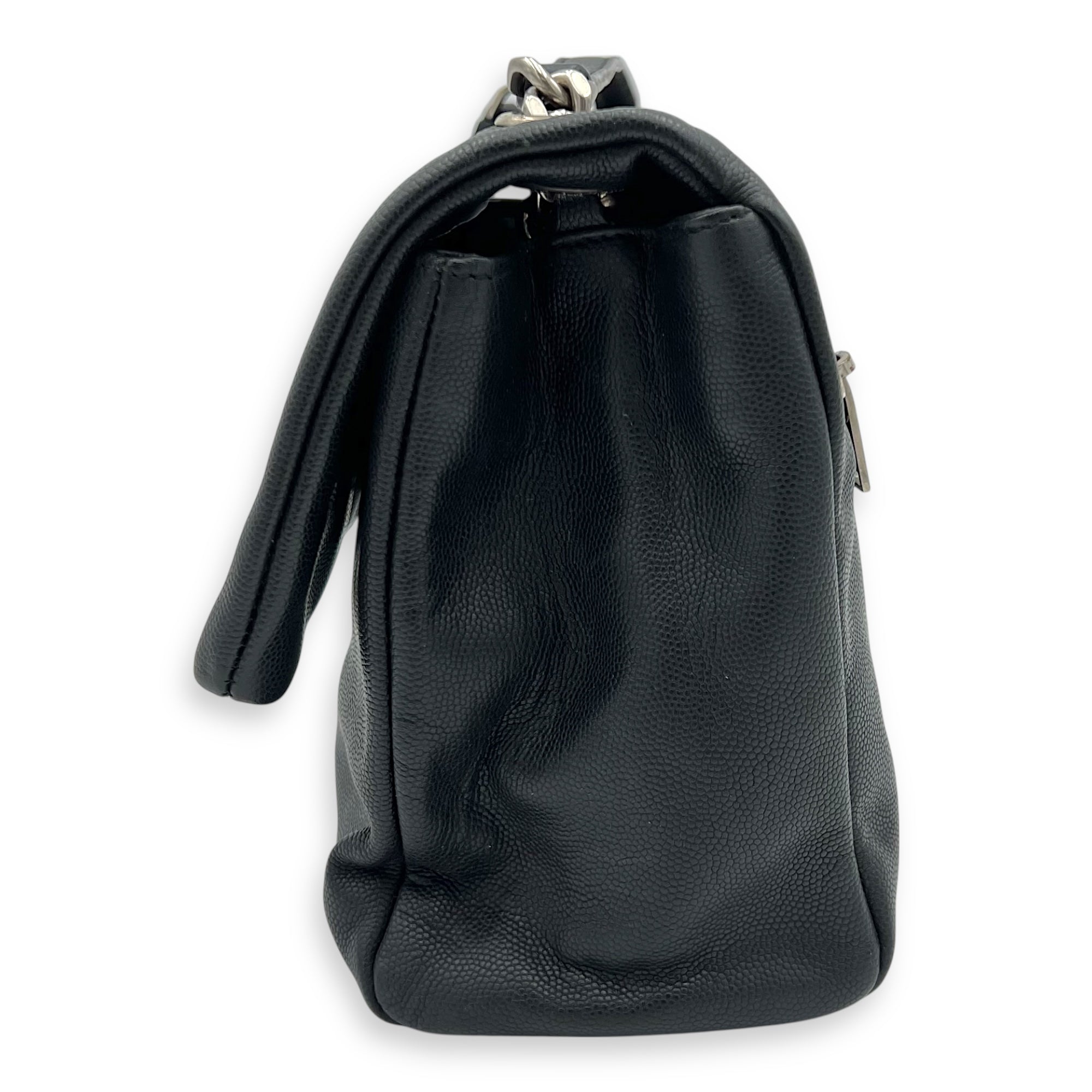 West Hollywood Shoulder Bag Black in Calfskin, Silver hardware - Image 5