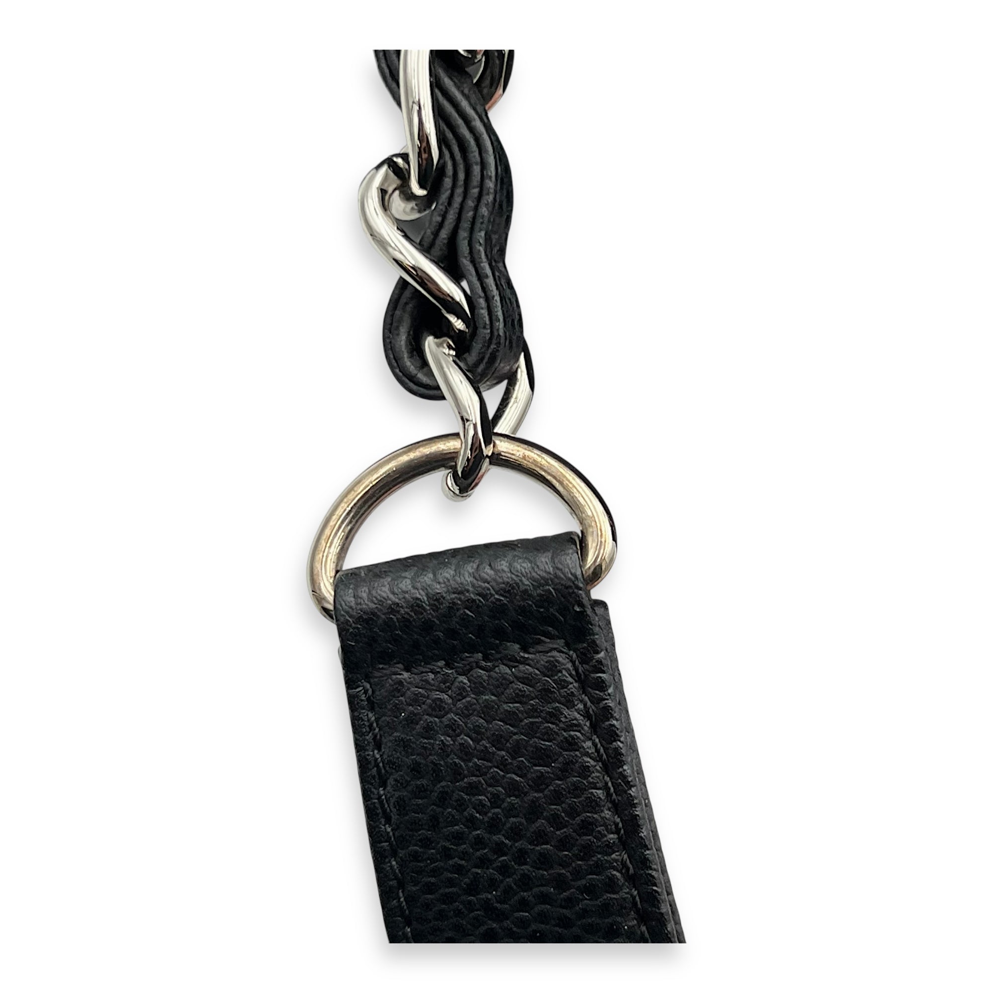 GST Tote Bag Black in Caviar Leather, Silver hardware - Image 12