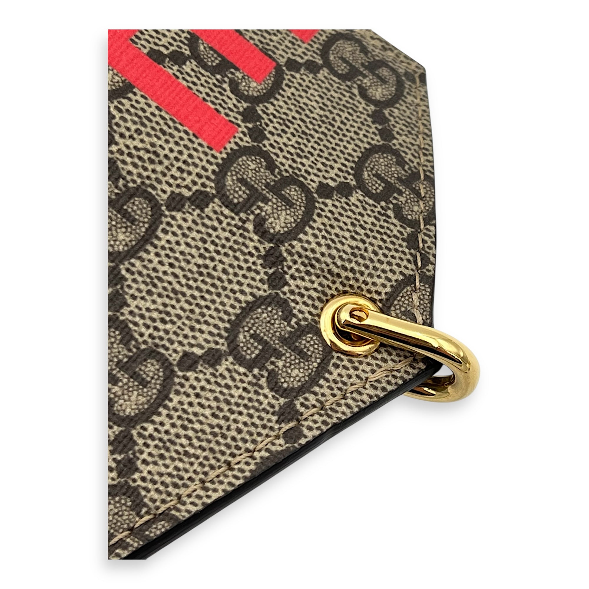 Supreme Heart Love Chain Shoulder Bag Beige in Coated Canvas, Gold hardware - Image 9